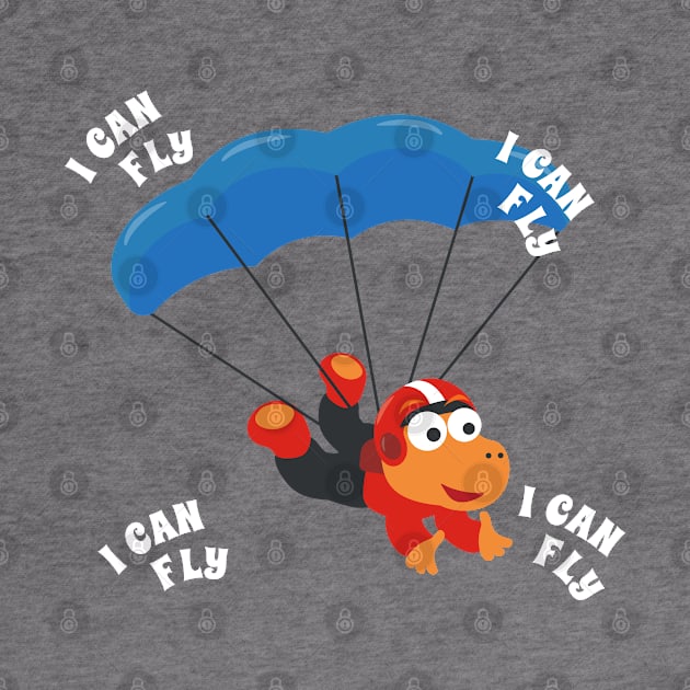 Vector illustration of a cute skydiver. by KIDS APPAREL